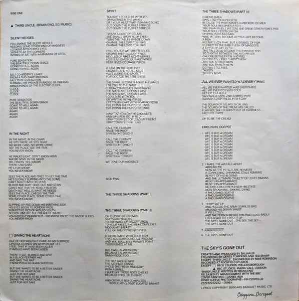 Bauhaus : The Sky's Gone Out (LP, Album)
