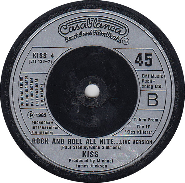 Kiss : Creatures Of The Night (7", Single)
