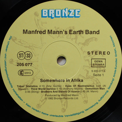 Manfred Mann's Earth Band : Somewhere In Afrika (LP, Album)