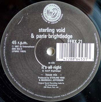 Sterling Void : Runaway Girl c/w It's All Right (12")