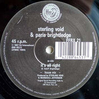 Sterling Void : Runaway Girl c/w It's All Right (12")