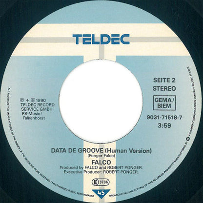 Falco : Data De Groove (7", Single, Big)