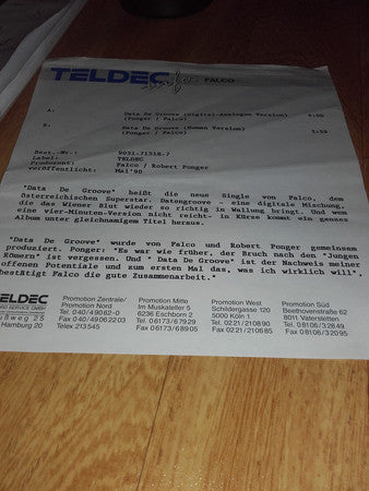 Falco : Data De Groove (7", Single, Big)