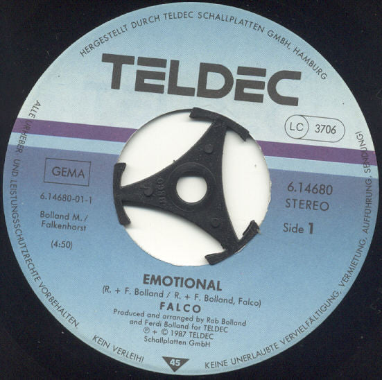 Falco : Emotional (7", Single)