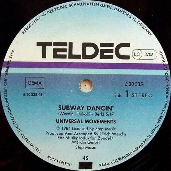 Universal Movements : Subway Dancin' (12", Maxi)