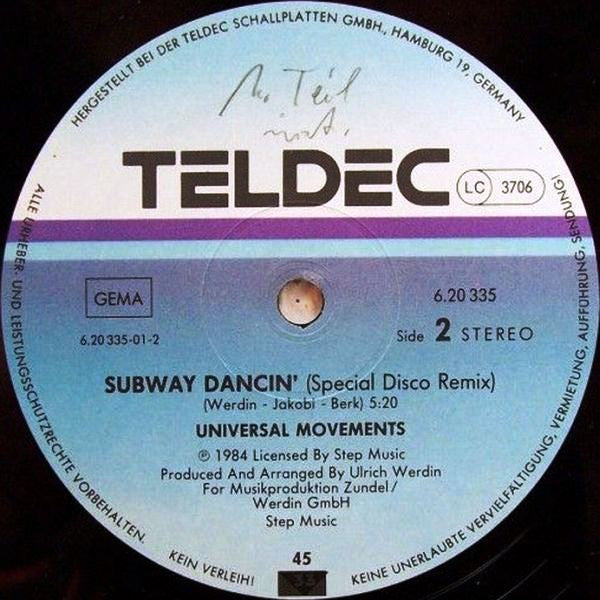 Universal Movements : Subway Dancin' (12", Maxi)