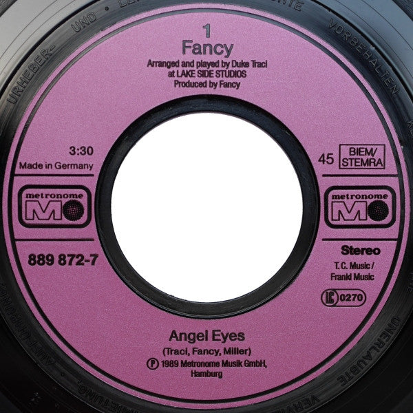 Fancy : Angel Eyes (7", Single)