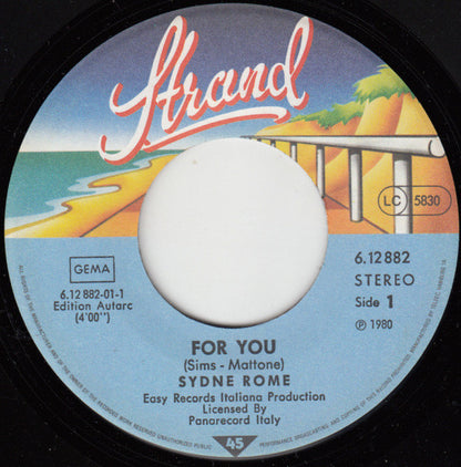 Sydne Rome : For You / Milky Way (7", Single)