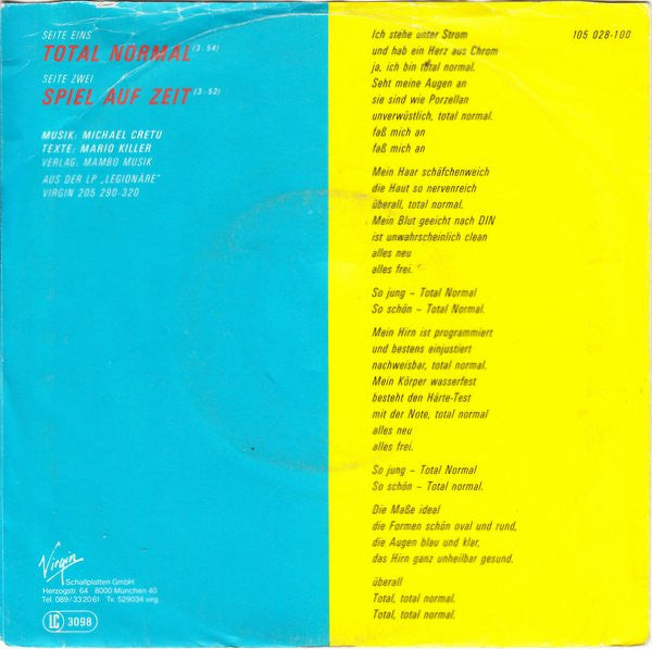 Michael Cretu : Total Normal (7", Single)