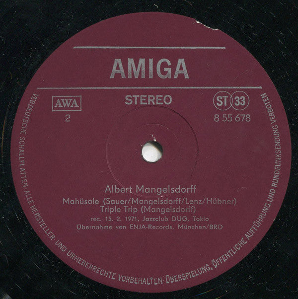 Albert Mangelsdorff : Albert Mangelsdorff (LP, Album, RE, Red)