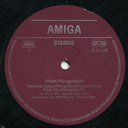 Albert Mangelsdorff : Albert Mangelsdorff (LP, Album, RE, Red)