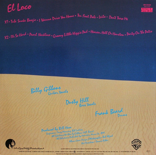 ZZ Top : El Loco (LP, Album, RE)