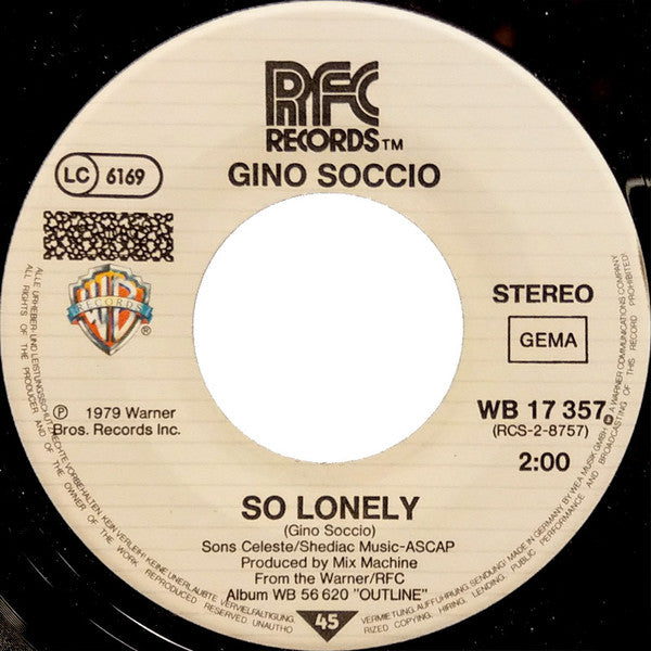 Gino Soccio : Dancer (7", Single)