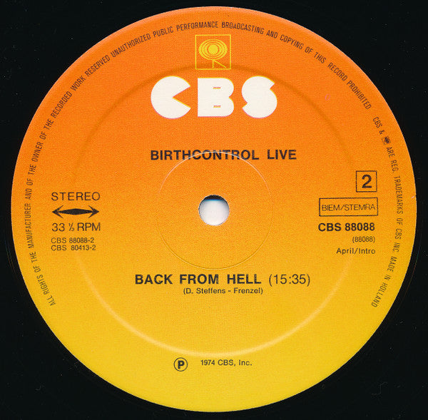 Birthcontrol* : Live (2xLP, Album, RE)