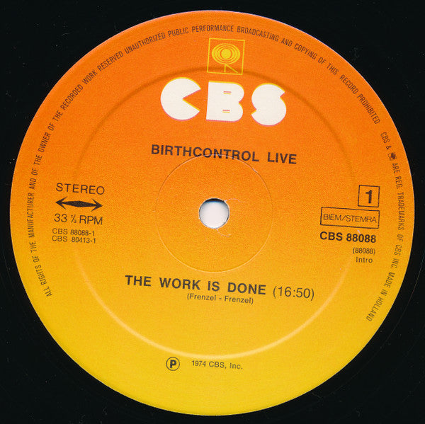 Birthcontrol* : Live (2xLP, Album, RE)