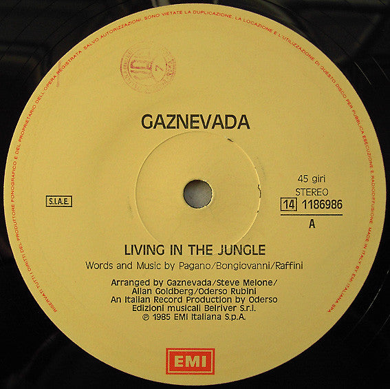 Gaznevada : Living In The Jungle (12", Single)