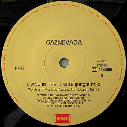 Gaznevada : Living In The Jungle (12", Single)