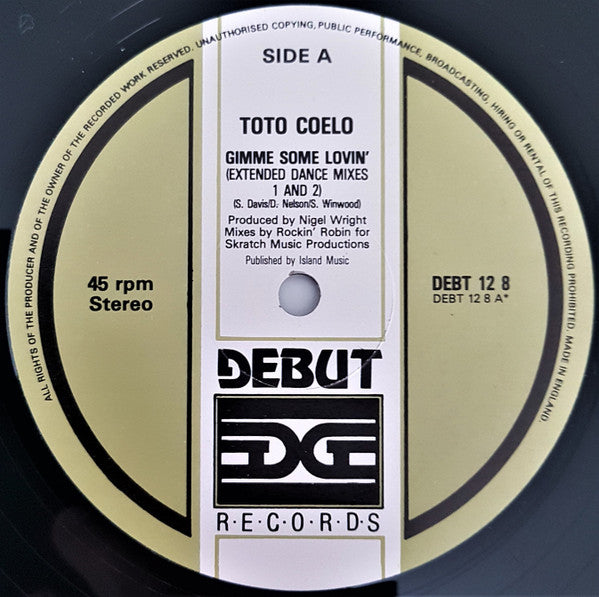Toto Coelo : Gimme Some Lovin' (12")