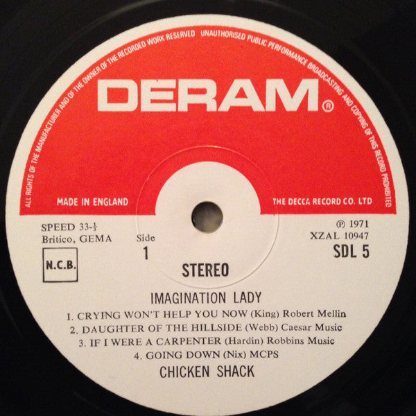 Chicken Shack : Imagination Lady (LP, Album, RP, Gat)