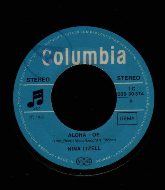 Nina Lizell : Aloha - Oe / Mama, Die Wird Mir Schon Verzeih´n (7", Single)