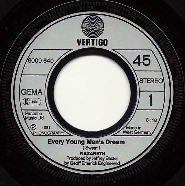 Nazareth (2) : Every Young Man's Dream / Let Me Be Your Leader (7", Single)