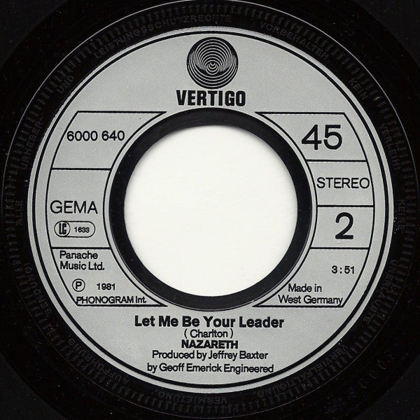 Nazareth (2) : Every Young Man's Dream / Let Me Be Your Leader (7", Single)