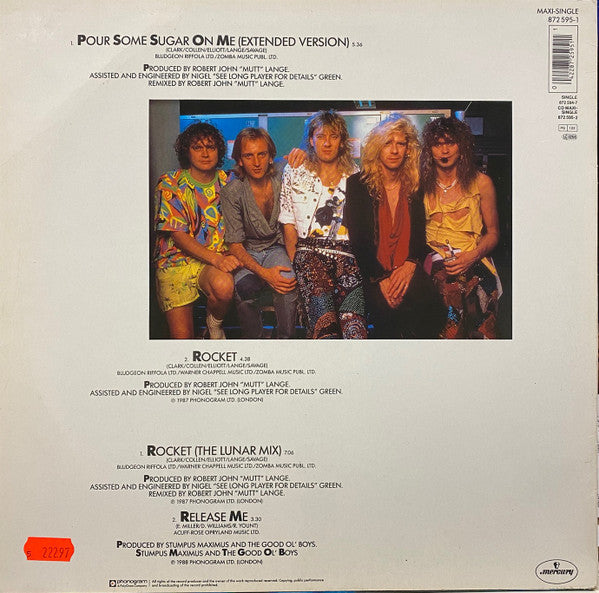 Def Leppard : Pour Some Sugar On Me / Rocket (12", Maxi)