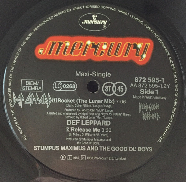 Def Leppard : Pour Some Sugar On Me / Rocket (12", Maxi)