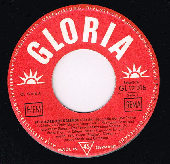 Various : Schlager-Rückblende (Aus Der Hitparade Der 50er Jahre) (7", EP)