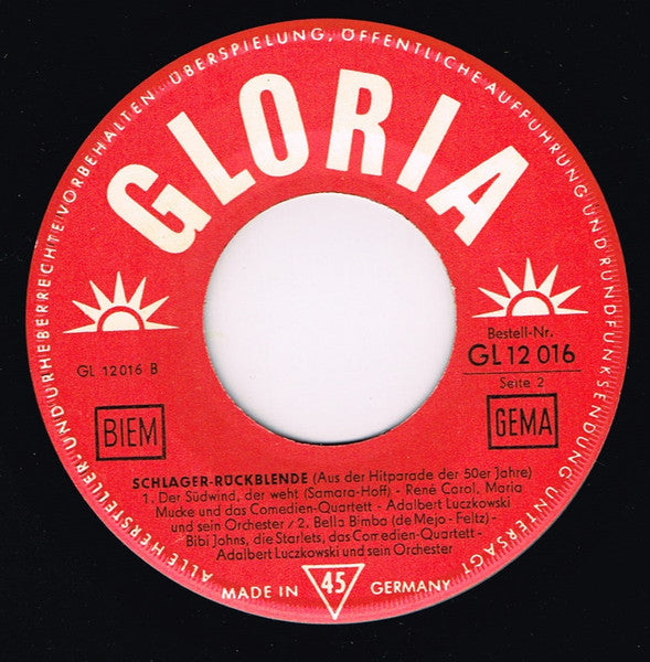 Various : Schlager-Rückblende (Aus Der Hitparade Der 50er Jahre) (7", EP)
