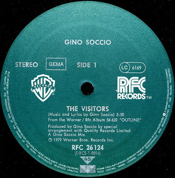 Gino Soccio : The Visitors / Les Visiteurs (12", Maxi, Ltd)