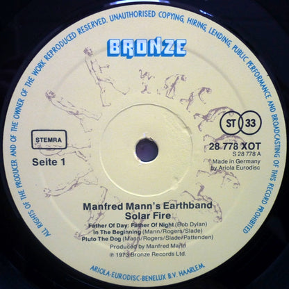 Manfred Mann's Earth Band : Solar Fire (LP, Album, RE, Gat)