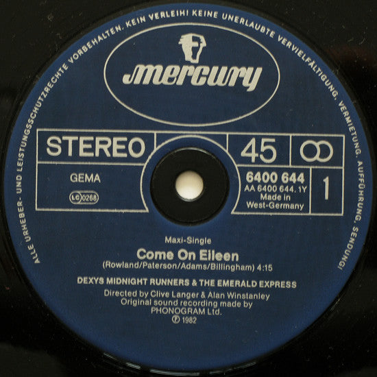 Dexys Midnight Runners & The Emerald Express : Come On Eileen (12", Maxi)