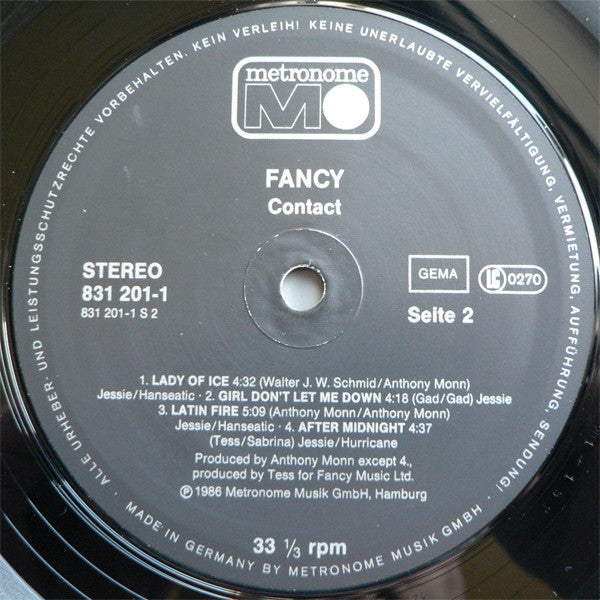 Fancy : Contact (LP, Album)