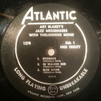 Art Blakey's Jazz Messengers* With Thelonious Monk : Art Blakey's Jazz Messengers With Thelonious Monk (LP, Album, Mono)