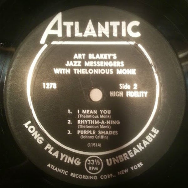 Art Blakey's Jazz Messengers* With Thelonious Monk : Art Blakey's Jazz Messengers With Thelonious Monk (LP, Album, Mono)