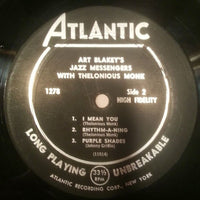 Art Blakey's Jazz Messengers* With Thelonious Monk : Art Blakey's Jazz Messengers With Thelonious Monk (LP, Album, Mono)