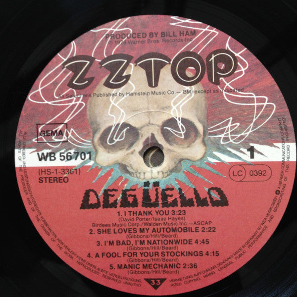 ZZ Top : Degüello (LP, Album, RE)