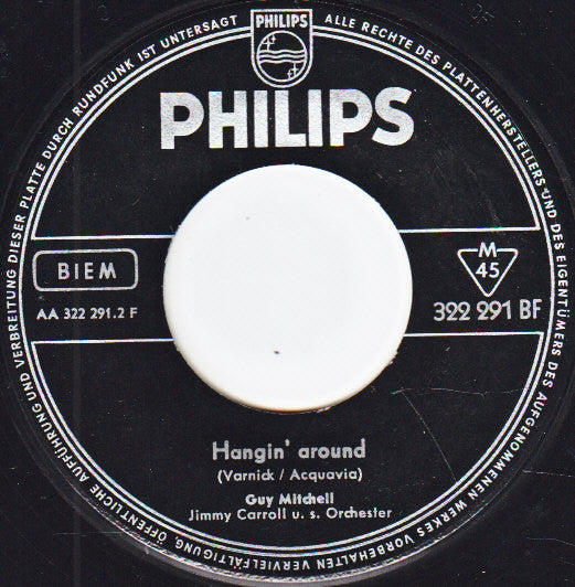 Guy Mitchell : Honey Brown Eyes (7", Single)