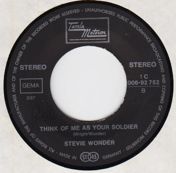 Stevie Wonder : If You Really Love Me (7", Single)