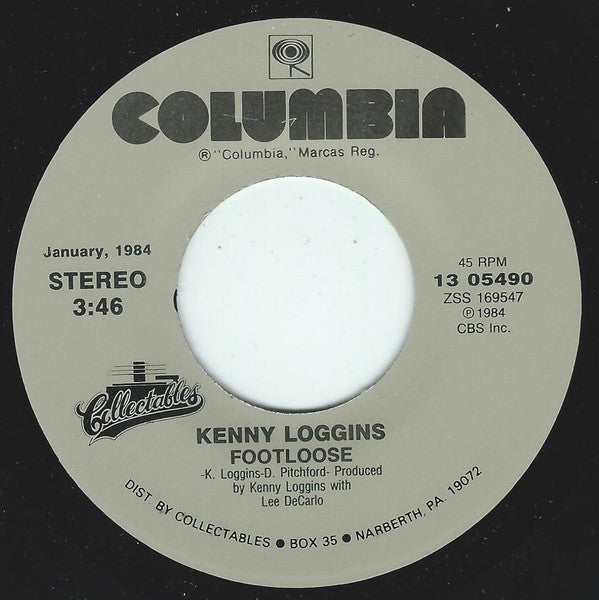 Kenny Loggins : Footloose (7", Single, RE)