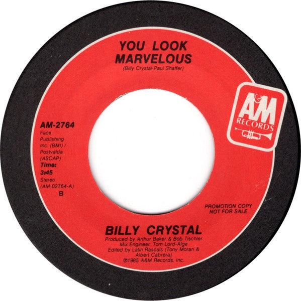 Billy Crystal : You Look Marvelous (7", Single, Promo)