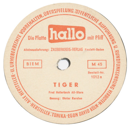 Fred Hollerbach All-Stars* : Tiger / Blues In Melancholy (Flexi, 7")