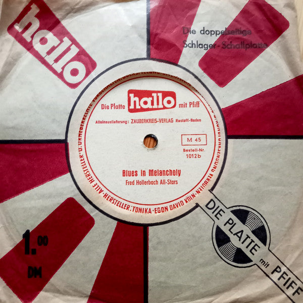 Fred Hollerbach All-Stars* : Tiger / Blues In Melancholy (Flexi, 7")