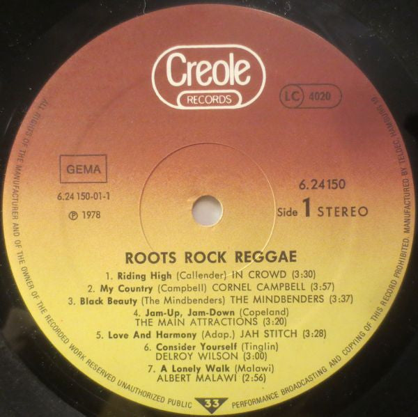 Various : Roots Rock Reggae (LP, Comp)