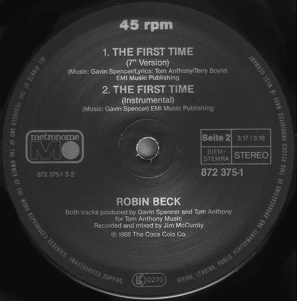 Robin Beck : First Time (12", Maxi)