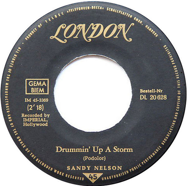 Sandy Nelson : Drummin' Up A Storm / Drum Stomp (7")