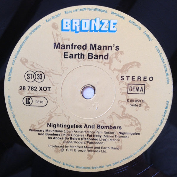 Manfred Mann's Earth Band : Nightingales & Bombers (LP, Album, RE)