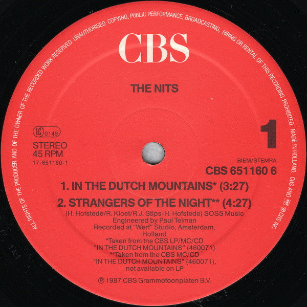 The Nits : In The Dutch Mountains (12", Maxi)