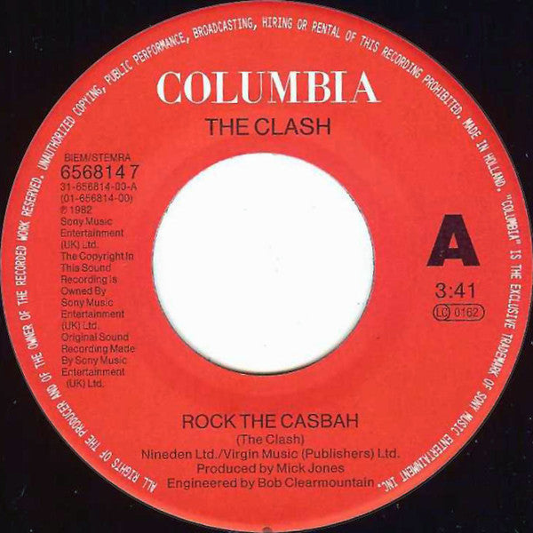 The Clash : Rock The Casbah (7", Single, RE)